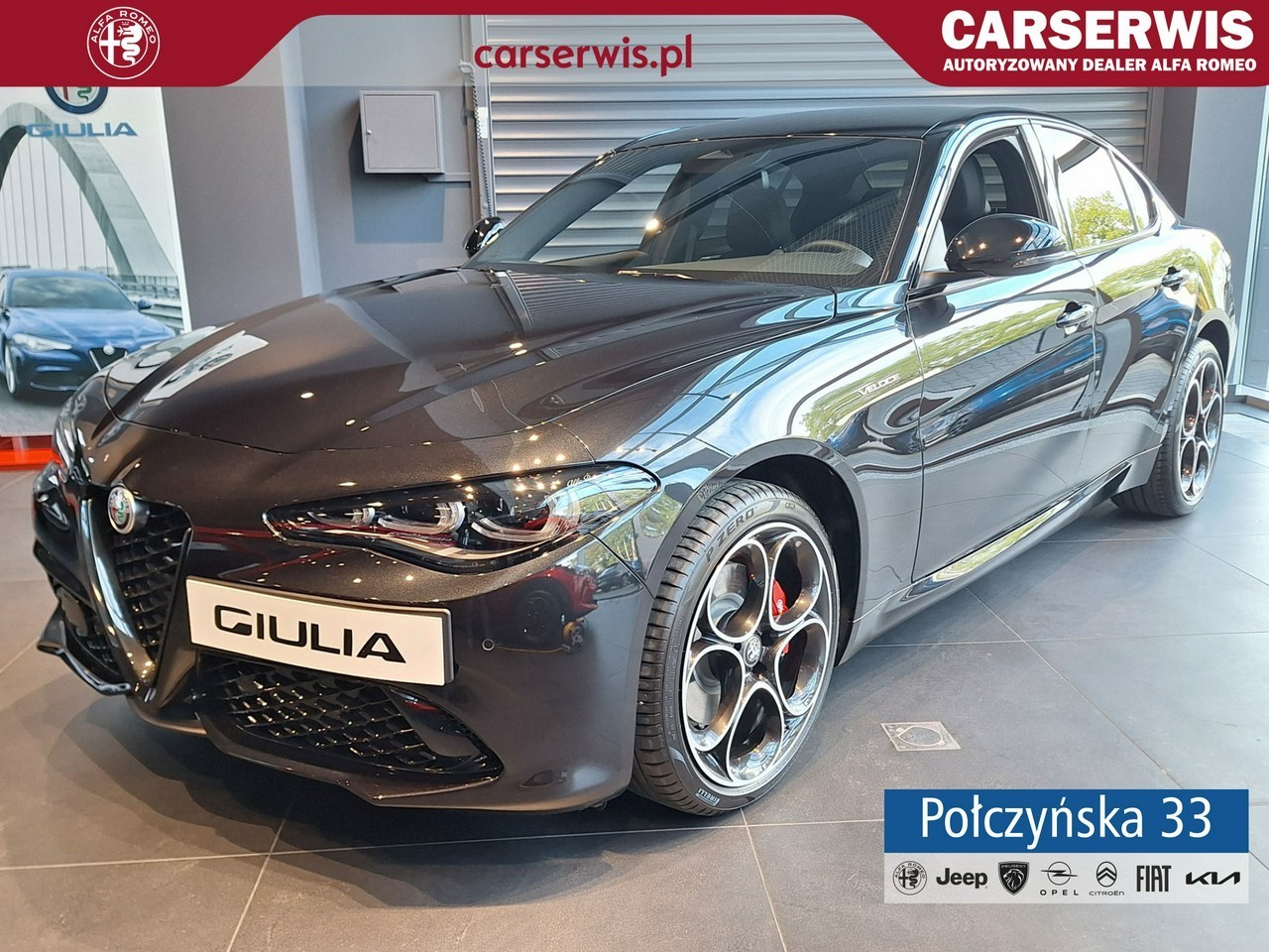 Alfa Romeo Giulia Giulia Veloce 2.0 GME 280 KM AT8 AWD MY24|Volcano Black|Pakiet Tech