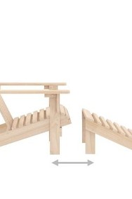 vidaXL Krzesło ogrodowe Adirondack z podnóżkiem, drewno jodłoweSKU:315862*-3
