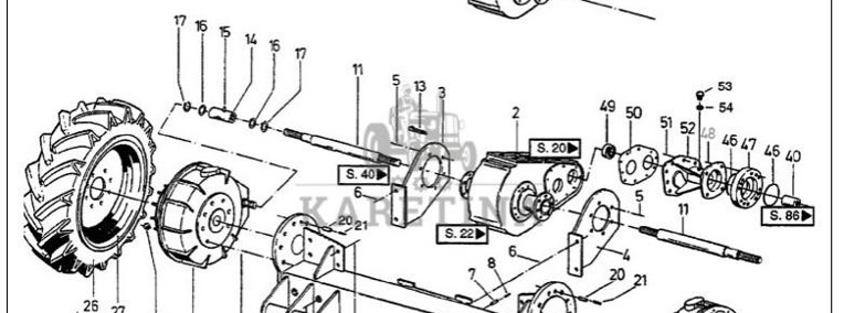 Case Mammut 7400 - oś przednia - zwolnica prawa 98046694-1