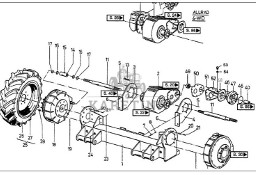 Case Mammut 7400 - oś przednia - zwolnica prawa 98046694