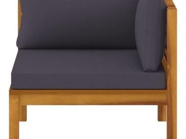 vidaXL 4-osobowa sofa ogrodowa z poduszkami, lite drewno akacjowe-2