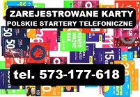 Polskie zarejestrowane karty SIM startery  telefonu komórkowego anonimowe Zabrze