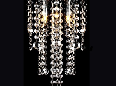vidaXL Lampa sufitowa z kryształami, biała, metalowa 241382-1