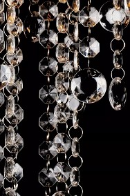 vidaXL Lampa sufitowa z kryształami, biała, metalowa 241382-2