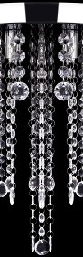 vidaXL Lampa sufitowa z kryształami, biała, metalowa 241382-3