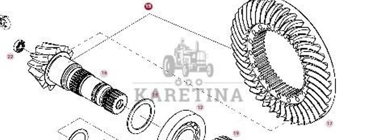 Fendt 414 415 Vario Zestaw Koła Koronowego G404100410013 404100410013-1