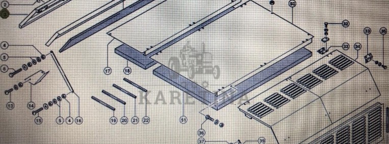 Pokrywa Claas Mega 370-340 Nr 3 na rys katalogowym Nr katalogowy 000 542 002 0-1