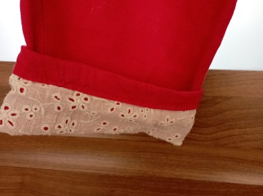 Czerwone damskie spodnie-1