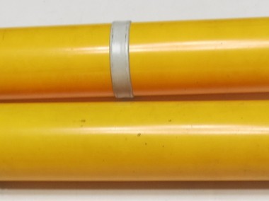 Tuba kreślarska 74x7,5 cm firmy Leniar, plastikowa, żółta, skręcana-1