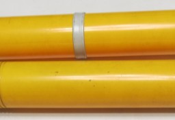 Tuba kreślarska 74x7,5 cm firmy Leniar, plastikowa, żółta, skręcana