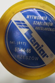 Tuba kreślarska 74x7,5 cm firmy Leniar, plastikowa, żółta, skręcana-3