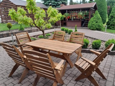 Zestaw mebli ogrodowych - stół + 6 krzeseł [Zawoja]-1