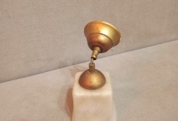 Lampa sufitowa wisząca E14 złoto patyna szkło Alfa
