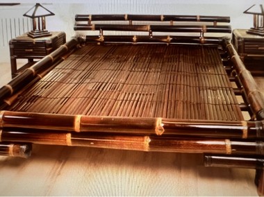 łóżko bambusowe ciemne-1
