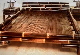 łóżko bambusowe ciemne