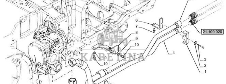 New Holland T6070 Rurka hydrauliczna 48094217-1