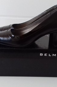 Buty damskie „Belmondo”, czarne lakierki, na obcasie, do sprzedania-2