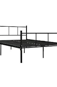 vidaXL Rama łóżka, czarna, metalowa, 140 x 200 cm 284639-2