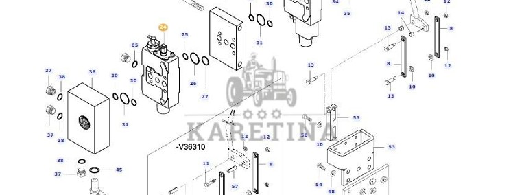 Valtra N141 - zawór blok hydrauliki V32536400-1