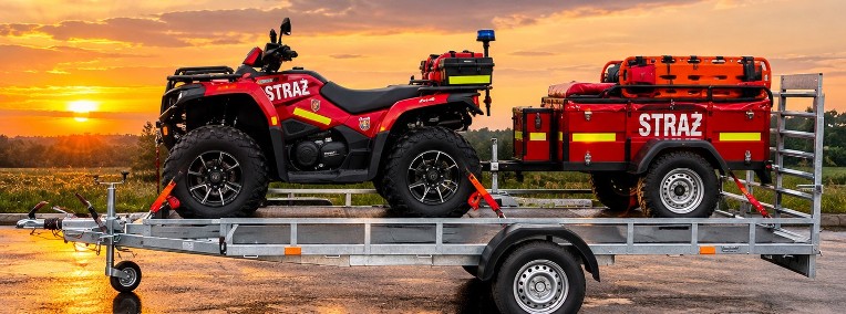 Przyczepa ratownicza dla Straży Pożarnej na quada Platforma DMC 1300 kg-1