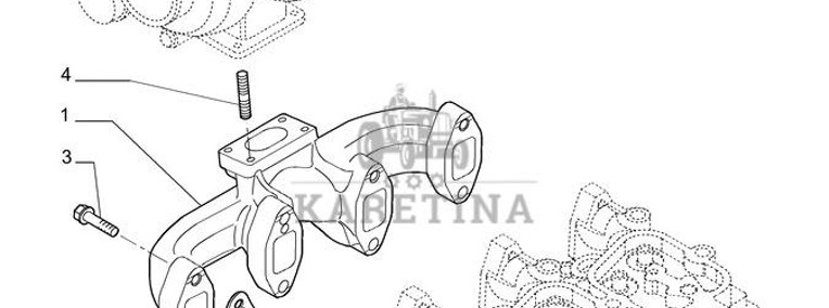 New Holland T6010 Kolektor wylotowy 2831204-1