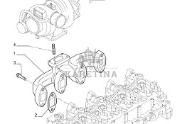 New Holland T6010 Kolektor wylotowy 2831204
