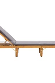 vidaXL Składany leżak z poduszką, lite drewno akacjowe46491-2