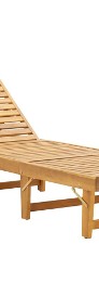 vidaXL Składany leżak z poduszką, lite drewno akacjowe46491-3