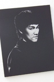 Bruce Lee Obraz ręcznie grawerowany na blasze ...-2