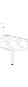 vidaXL Rama łóżka, biała, metalowa, 90 x 200 cm284650-3