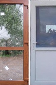 nowe drzwi antracyt 110x210 zewnętrzne cieple, szyba, panel -2