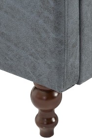vidaXL Sofa 2-osobowa w stylu Chesterfield, materiałowa, szara247159-2