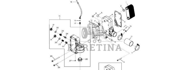 John Deere 9470RX - Chłodnica oleju RE500657 (Silnik)-1