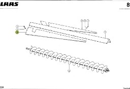 Claas Dominator 98 - rozładunek - blacha osłony 0006049842