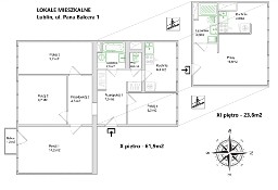 UNIKAT – MIESZKANIE 62 m2 + NIEZALEŻNE STUDIO 24 m2 Dwupoziomowy układ 86 m²| PANORAMA 360 st.| PARKING STRZEŻONY