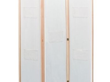 vidaXL Parawan 3-panelowy, szary, 120x170x4 cm, tkanina-1