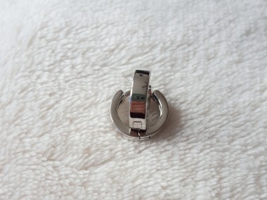 Nowe małe kolczyki okrągłe srebrny kolor unisex-1