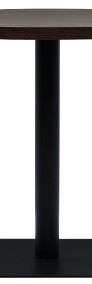 vidaXL Stolik bistro z MDF, stalowa podstawa, 80x75 cm, ciemny jesion245610-3