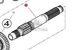 Massey Ferguson 5410 Wał Pośredni Skrzyni Biegów CZĘŚCI 4304217M3