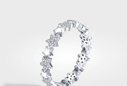 Nowy pierścionek obrączka srebrny srebro 925 gwiazdy gwiazdki cyrkonia gwiazda