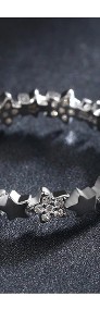 Nowy pierścionek obrączka srebrny srebro 925 gwiazdy gwiazdki cyrkonia gwiazda-3