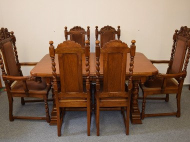 stół rozkładany i 6 krzeseł - meble gdańskie-1