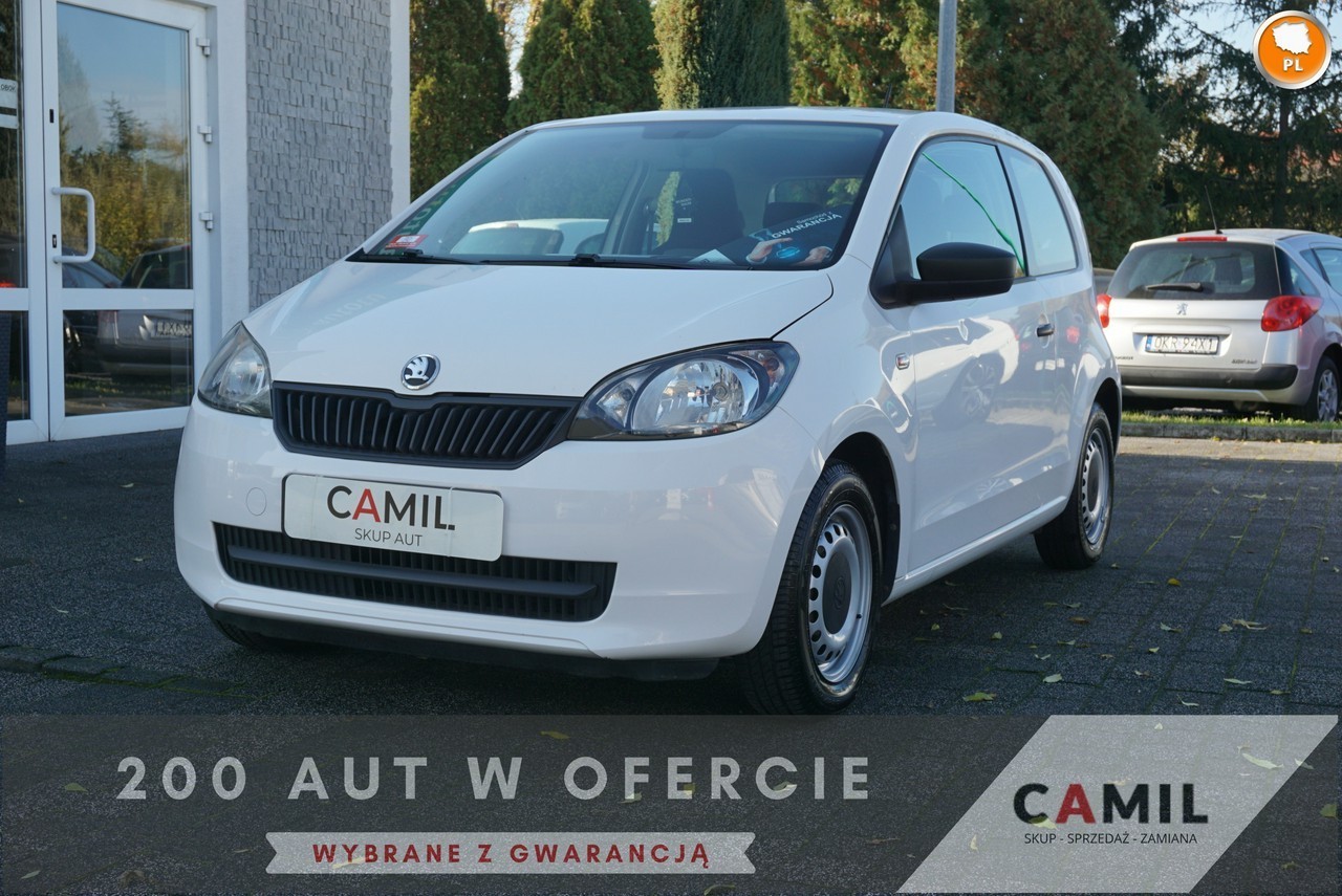 Skoda Citigo Citigo 1.0 60KM, polski salon, zadbana, f-ra vat 23%, rok gwarancji,