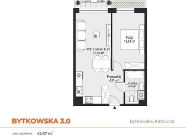 Mieszkanie, sprzedaż, 42.67, Katowice, Józefowiec-2