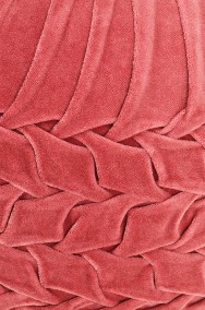 vidaXL Puf, aksamit bawełniany, marszczony, 40 x 30 cm, różowy 284036-2