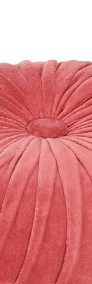 vidaXL Puf, aksamit bawełniany, marszczony, 40 x 30 cm, różowy 284036-3