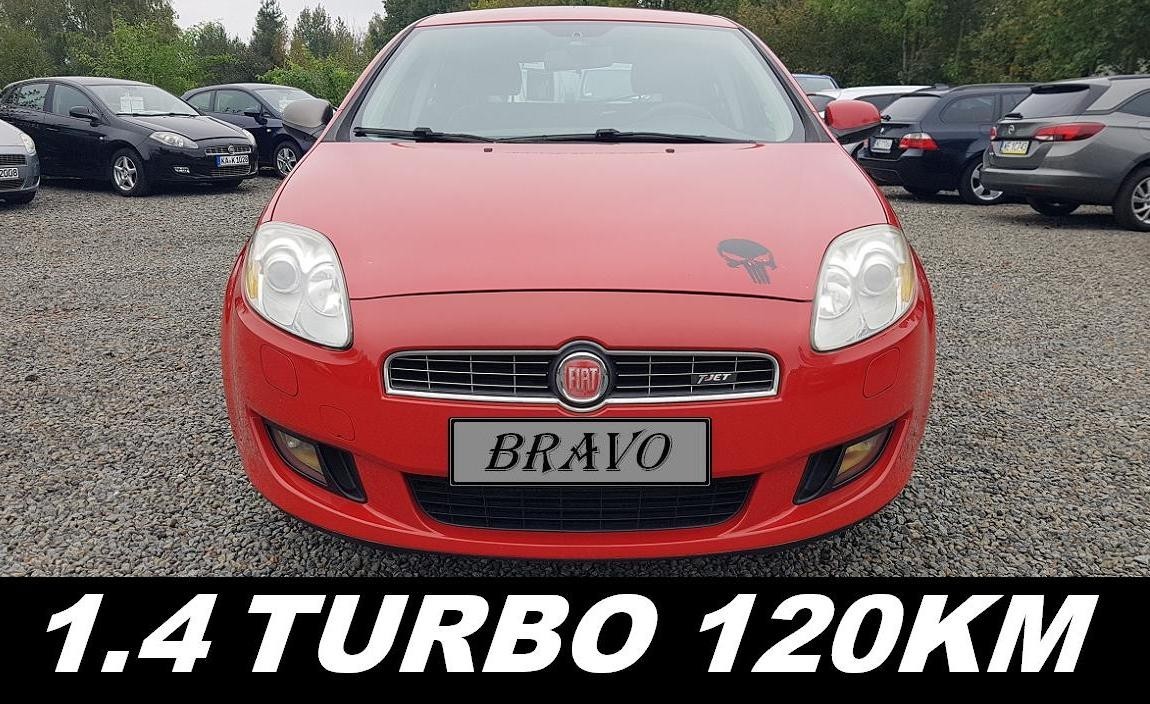 Fiat Bravo II 1.4 T-JET 120KM 100% BEZWYPADEK OryginalnyPrzebieg OPŁACONY Zadbany