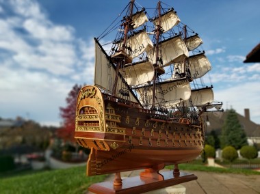 Drewniana Replika statku ROYAL LOUIS 95cm Rarytas idealny na prezent-2