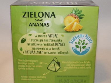 Herbata zielona Remsey ekspresowa z ananasem 20 torebek-2
