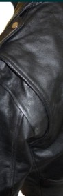 Ramoneska klasyczna męska Nowa kurtka skóra naturalna bydlęca czarna Rozmiary-4